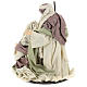 Nativity 28 cm in Shabby Chic style with fabric and lace details s5