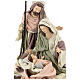 Holy Family on wood base with lace and gauze details 28 cm s2