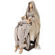 Geburt von Jesus Krippenfiguren auf Holzbasis mit Gaze und Spitze, 80 cm s3