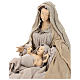 Holy Family on wooden base with fabric and lace details 80 cm s2
