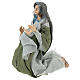 Nativity 40 cm in Shabby Chic style with green and grey gauze dresses s3