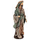 Holy Family statue 40 cm, in resin with donkey, green and bordeaux gauze s5