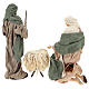 Nativity 30 cm Shabby Chic style with green and beige fabric used to recreate the clothes of the figurines s6