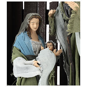 Holy Family statues 30 cm with stable, Shabby Chic style