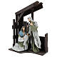 Holy Family statues 30 cm with stable, Shabby Chic style s3