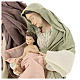 Holy Family statue 45 cm, in resin with lace and gauze details s2