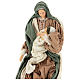 Resin nativity 55 cm in Shabby Chic style with clothes made of green and brown gauze s2