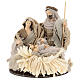 Nativity 20 cm Shabby Chic style in resin with clothes made of gauze s1