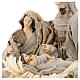 Nativity 20 cm Shabby Chic style in resin with clothes made of gauze s2