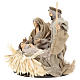 Nativity 20 cm Shabby Chic style in resin with clothes made of gauze s3