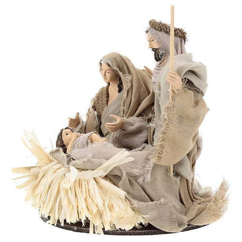 Holy Family 20 cm, in resin and gauze style Shabby Chic 3