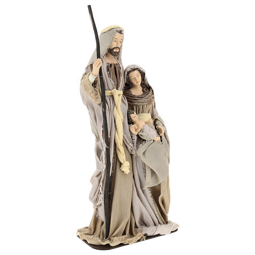 Holy Family statue 60 cm, in resin on wooden base Shabby Chic 4