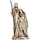 Holy Family statue 60 cm, in resin on wooden base Shabby Chic s1