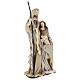 Holy Family statue 60 cm, in resin on wooden base Shabby Chic s4