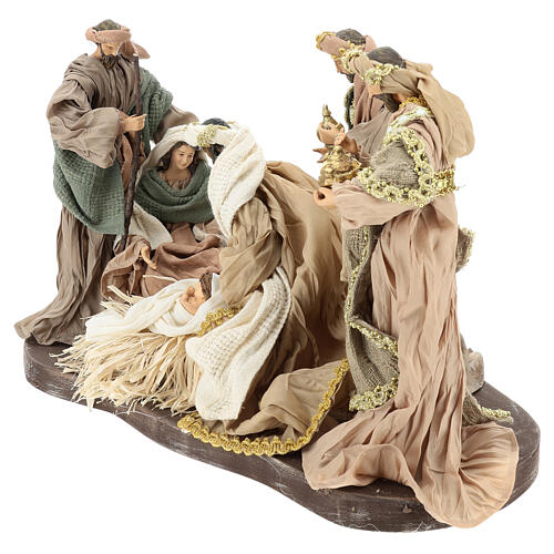 Geburt von Jesus Figuren aus Harz auf Holzbasis, 40 cm 3
