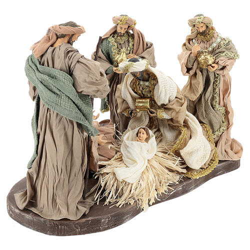 Geburt von Jesus Figuren aus Harz auf Holzbasis, 40 cm 4