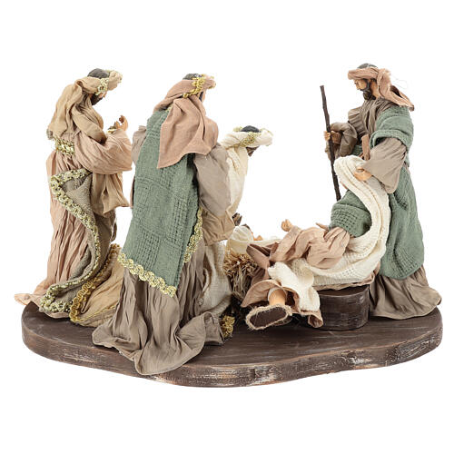 Geburt von Jesus Figuren aus Harz auf Holzbasis, 40 cm 5