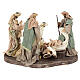 Geburt von Jesus Figuren aus Harz auf Holzbasis, 40 cm s5