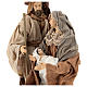 Nativity 25 cm Shabby Chic style in resin with fabric clothes on base s2