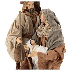 Holy family statue 25 cm, in resin and fabric Shabby Chic