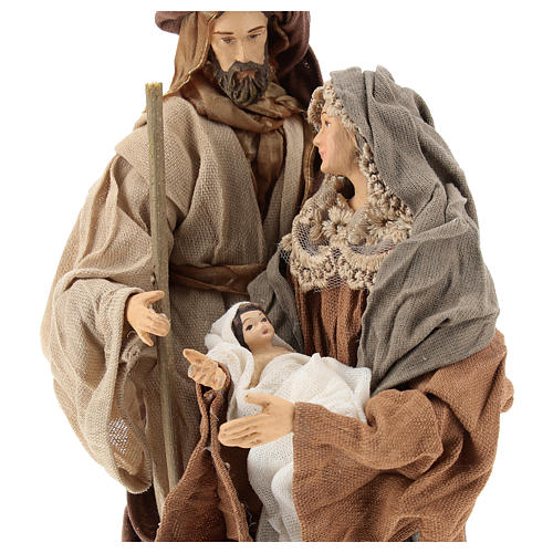 Holy family statue 25 cm, in resin and fabric Shabby Chic 2