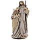 Nativity 40 cm resin Shabby Chic style with gauze clothes in shades of beige s1