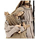 Nativity 40 cm resin Shabby Chic style with gauze clothes in shades of beige s2