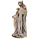 Nativity 40 cm resin Shabby Chic style with gauze clothes in shades of beige s3