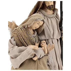 Holy Family statue 40 cm in resin beige tones Shabby style