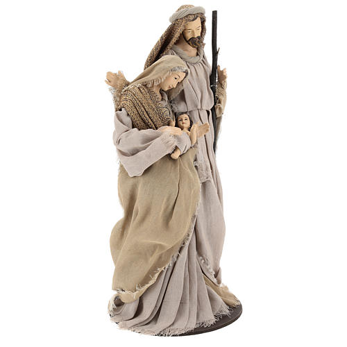 Holy Family statue 40 cm in resin beige tones Shabby style 4