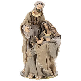 Geburt von Jesus Figuren aus Harz auf Holzbasis in beige, 30 cm