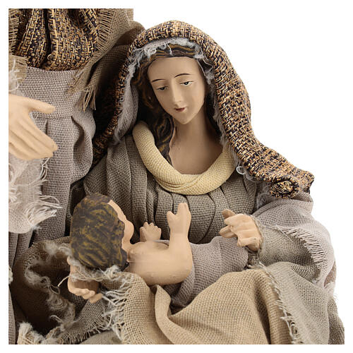 Geburt von Jesus Figuren aus Harz auf Holzbasis in beige, 30 cm 2