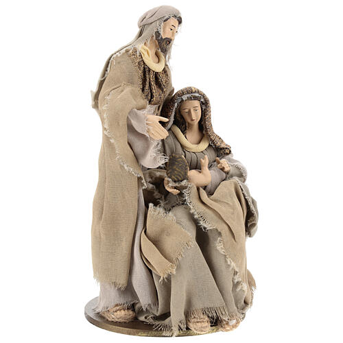 Geburt von Jesus Figuren aus Harz auf Holzbasis in beige, 30 cm 4