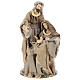 Nativity in resin 30 cm Shabby Chic style with gauze clothes in shades of beige s1