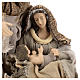 Nativity in resin 30 cm Shabby Chic style with gauze clothes in shades of beige s2