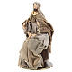 Nativity in resin 30 cm Shabby Chic style with gauze clothes in shades of beige s3