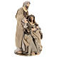 Nativity in resin 30 cm Shabby Chic style with gauze clothes in shades of beige s4