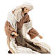 Nativity 60 cm resin and tempera in Shabby Chic style, with clothes made of bronze-coloured fabric s2