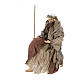 Holy Family set 60 cm, in resin and bronze colored fabric s4