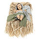 Nativity 120 cm in resin Shabby Chic style and green and gray fabric s3