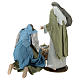 Nativity 120 cm in resin Shabby Chic style and green and gray fabric s6