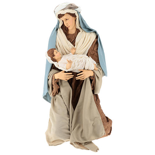 Lifesize Nativity 170 cm in resin and fabric in Shabby Chic style 3