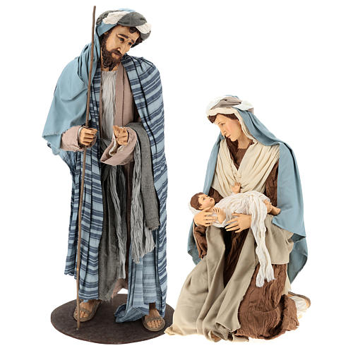Lifesize Holy family in resin and fabric, 170 cm 1