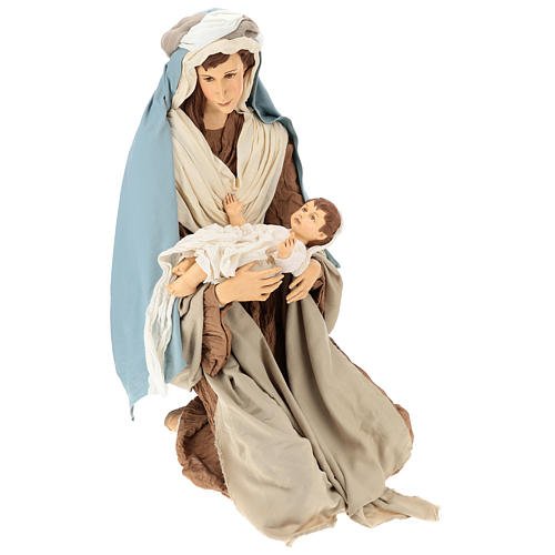 Lifesize Holy family in resin and fabric, 170 cm 5