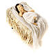 Nativity 80 cm Shabby Chic style in resin with gauze clothes in shades of beige s8