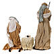 Nativity 80 cm Shabby Chic style in resin with gauze clothes in shades of beige s11