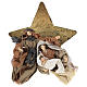 Nativity 30 cm Shabby Chic style in resin and fabric on background with star s1