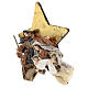Nativity 30 cm Shabby Chic style in resin and fabric on background with star s2