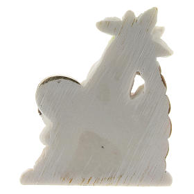 Nativité avec palmier en résine colorée 4x2x5 cm gamme enfants