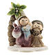 Holy Family set with palm in colored resin 4x2x5 cm childrens line s1